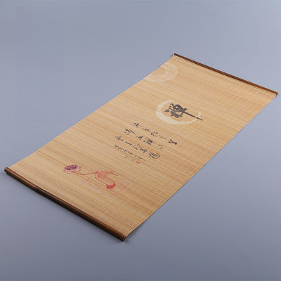 Bamboo Tea Mat Set - Waterproof 3D Printed Chinese Design (3 Sizes: 10x46cm/30x60cm/30x135cm, 6 Patterns)