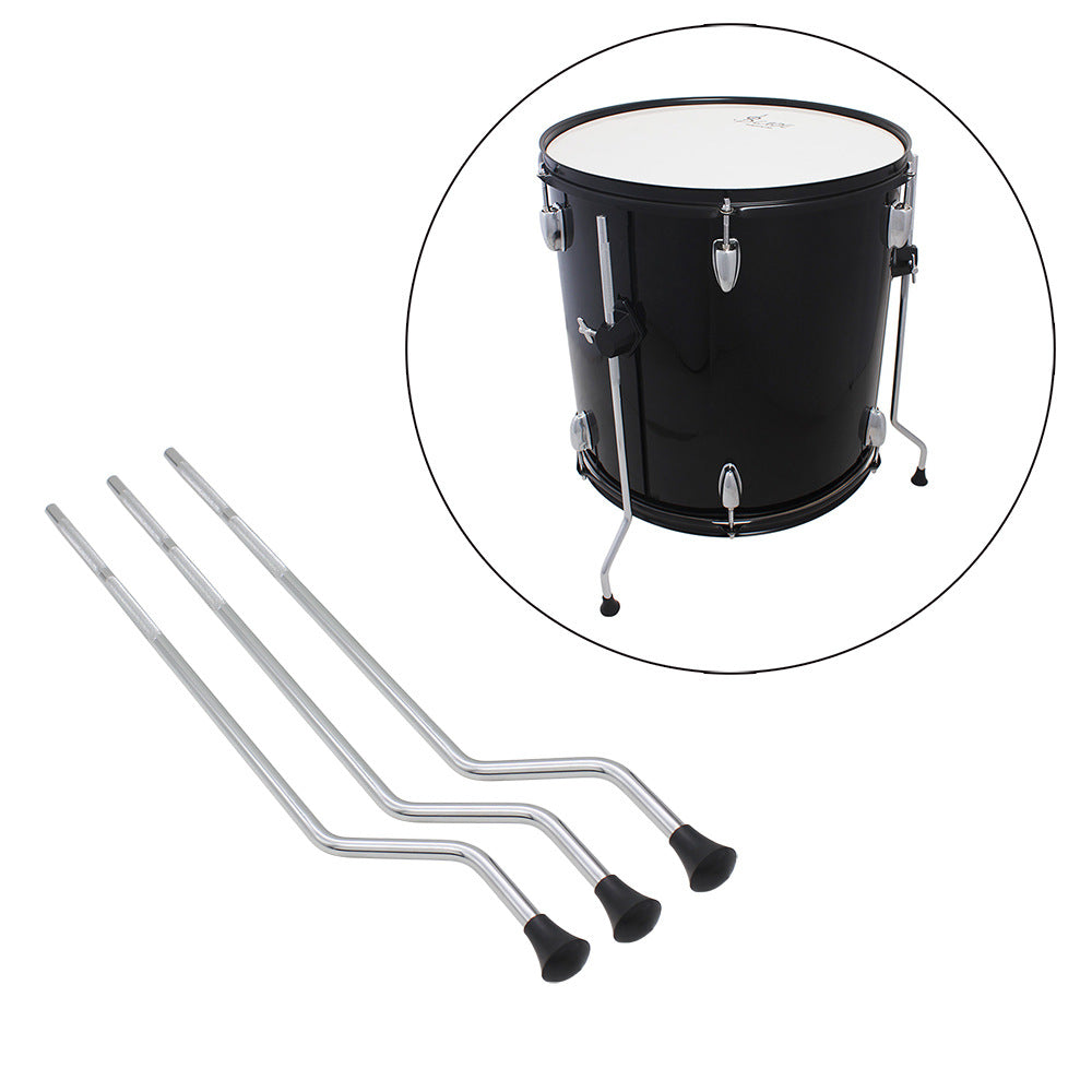 Silver Metal Double-Layer Drum Legs - 3-Pack Floor Stand for Drum Kits