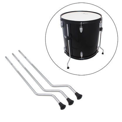 Silver Metal Double-Layer Drum Legs - 3-Pack Floor Stand for Drum Kits