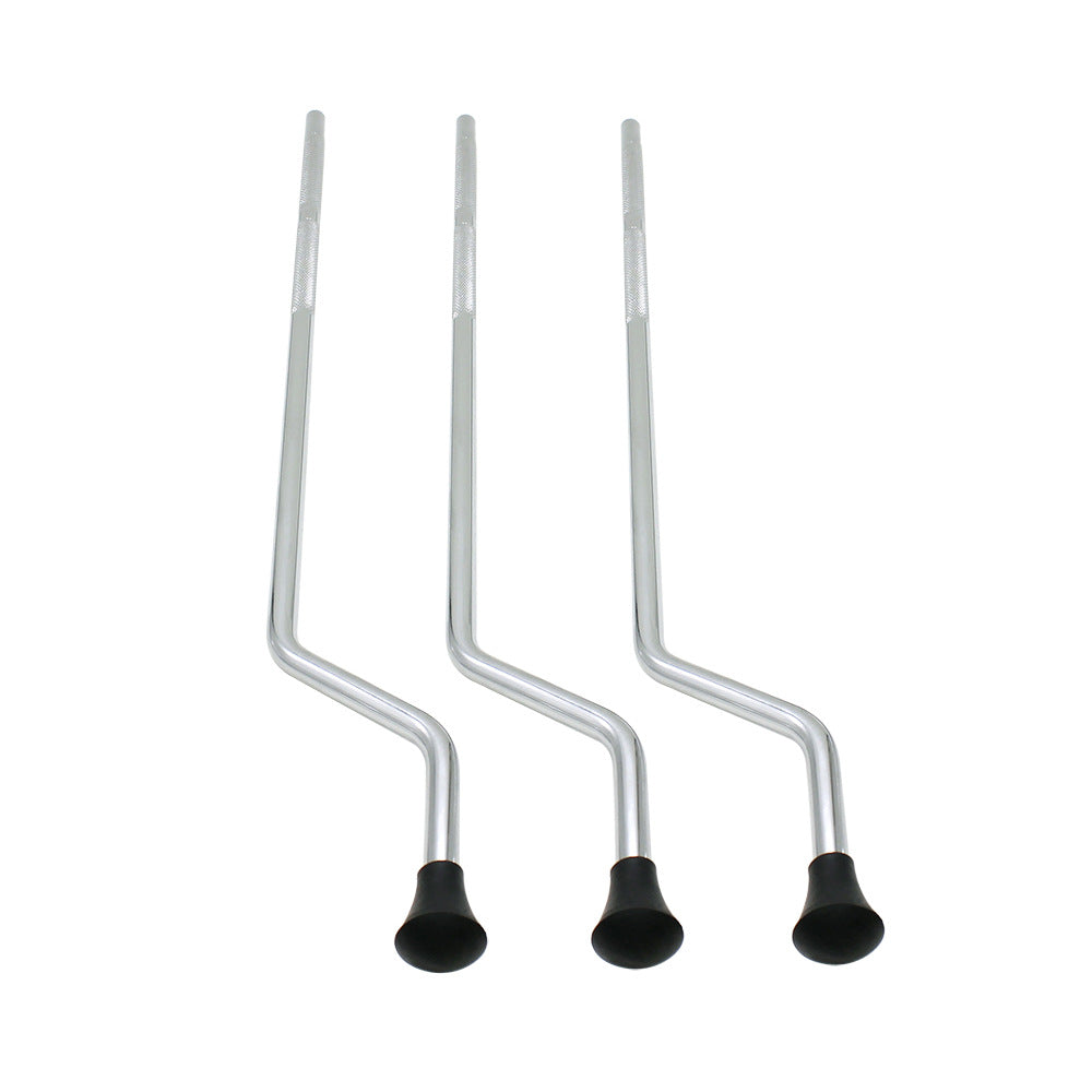 Silver Metal Double-Layer Drum Legs - 3-Pack Floor Stand for Drum Kits