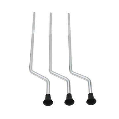 Silver Metal Double-Layer Drum Legs - 3-Pack Floor Stand for Drum Kits
