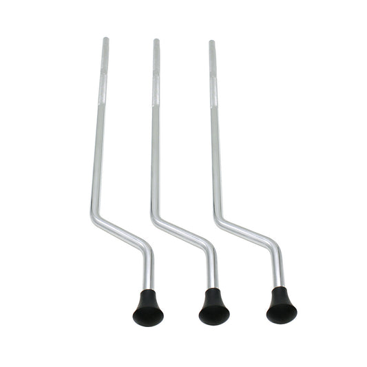Silver Metal Double-Layer Drum Legs - 3-Pack Floor Stand for Drum Kits