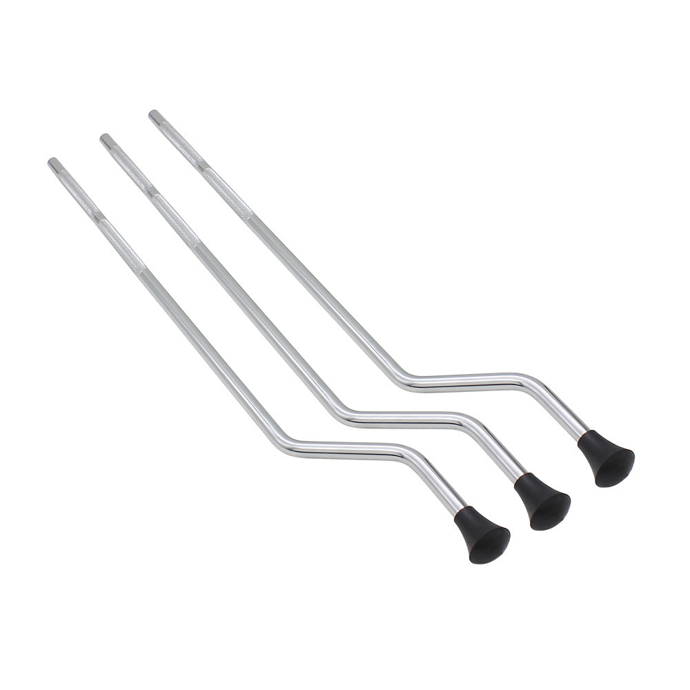 Silver Metal Double-Layer Drum Legs - 3-Pack Floor Stand for Drum Kits