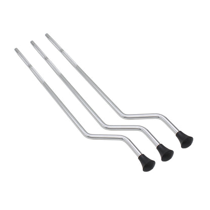 Silver Metal Double-Layer Drum Legs - 3-Pack Floor Stand for Drum Kits
