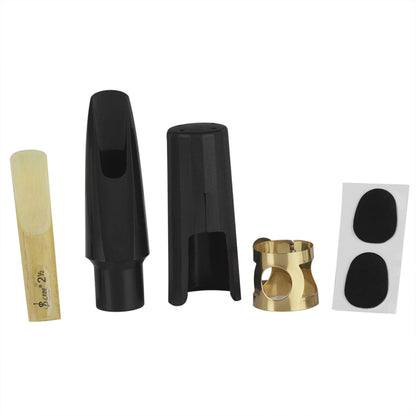 Saxophone 5-Piece Accessory Set - Mouthpiece, Ligature, Cap, Reed, and Cushion
