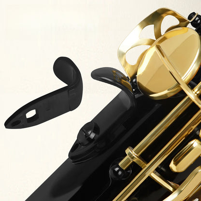 ABS Saxophone Thumb Rest 5-Pack – Ergonomic Black Thumb Hooks for Saxophone, Universal Fit (Durable ABS Accessories)