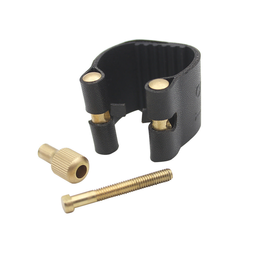 Professional Saxophone Ligature & Cap Set – Universal Fit for Tenor/Alto/Soprano (Leather & PVC) – Air-Tight Grip for Pure Tone Projection