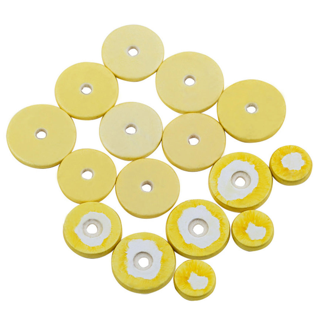 Yellow Flute Pads - 16-Pack Sheep Gut Material - Essential Flute Accessories