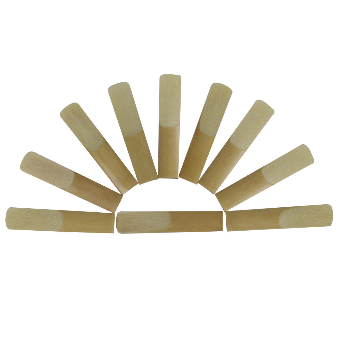 Eb Saxophone Reeds & Bb Clarinet Reeds 10-Pack – Medium Strength Reed with Protective Case (Size 2/3, Natural Reed)
