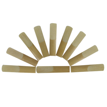 Eb Saxophone Reeds & Bb Clarinet Reeds 10-Pack – Medium Strength Reed with Protective Case (Size 2/3, Natural Reed)