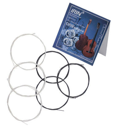 Classical Guitar Strings - Black & White Nylon Light Strings - 6-Pack Guitar Accessories