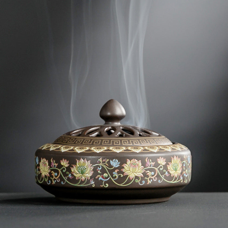 Elegant Blue Enamel Incense Burner - Add Beauty and Serenity to Space
