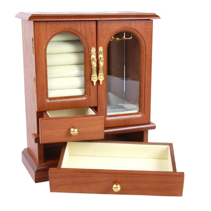 Vintage Wooden Jewelry Box - Creative Storage for Necklaces, Rings, and Earrings