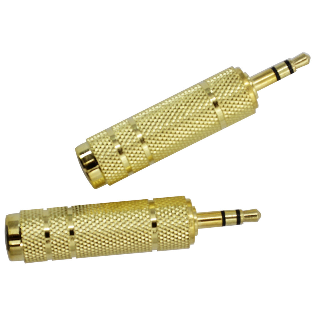 6.5mm to 3.5mm Adapter (2-Pack) - Audio Connector for Musical Instruments