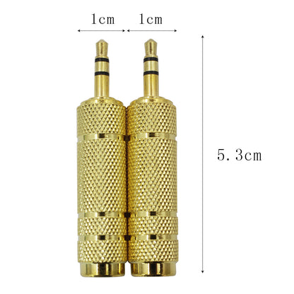 6.5mm to 3.5mm Adapter (2-Pack) - Audio Connector for Musical Instruments