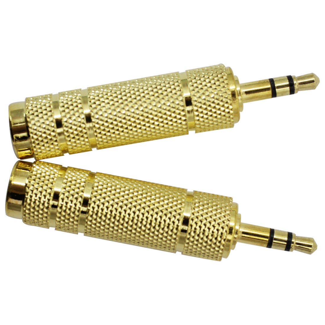 6.5mm to 3.5mm Adapter (2-Pack) - Audio Connector for Musical Instruments
