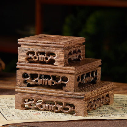 Incense Burner Stand - Solid Wood Display Base for Incense Burner, Bonsai, and Decor