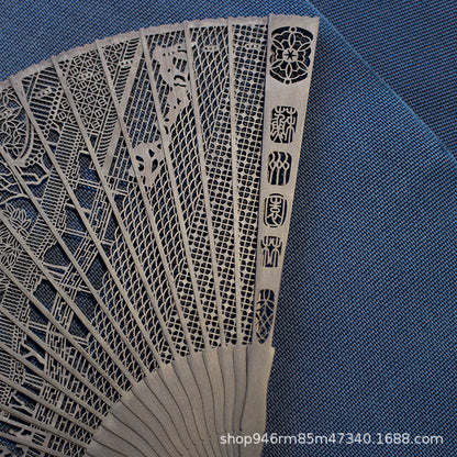 Suzhou Sandalwood Folding Fan - Handcrafted Chinese Artisan Fan