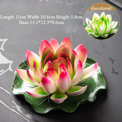 Handmade Color-Changing Lotus Flower Tea Pet – Zen Style Incense & Kung Fu Tea Accessory
