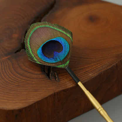 Complete Incense Ritual Kit – Featuring Peacock Feather Brush, Scoop, Press & Shovel