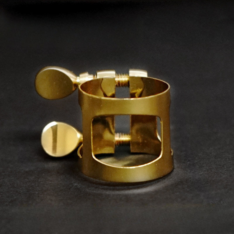 Saxophone/Clarinet Ligature - Brass Reed Holder with Gold/Nickel Plating for Soprano/Alto/Tenor Sax & Clarinet