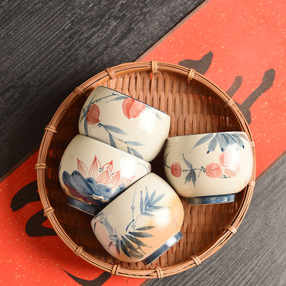 Hand-Painted Owner's Tea Cup - Large Ceramic Gongfu Tea Cup (150ml, 6.5x6cm, 6 Designs Available)