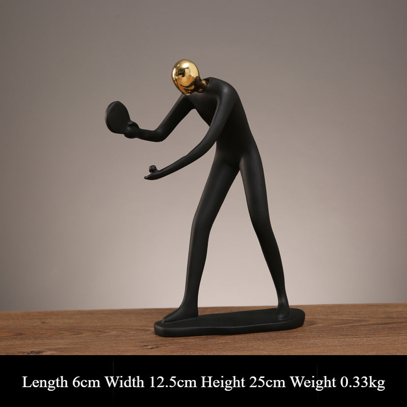 Dynamic Sports Resin Statue – Ideal for Home, Office, and Shelf Decoration