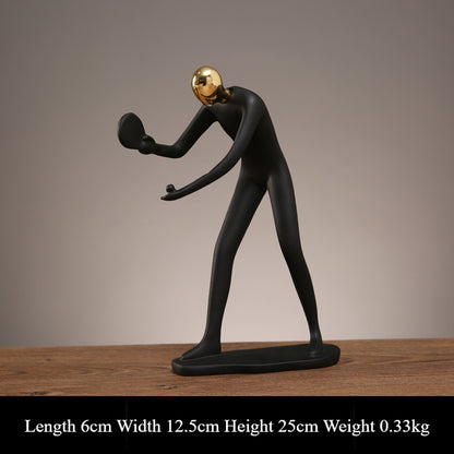 Dynamic Sports Resin Statue – Ideal for Home, Office, and Shelf Decoration