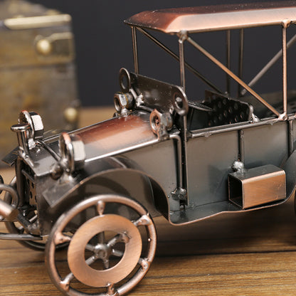 Retro Automobile Model – Creative Vintage Car Decoration for Living Room, Office, and Shelves