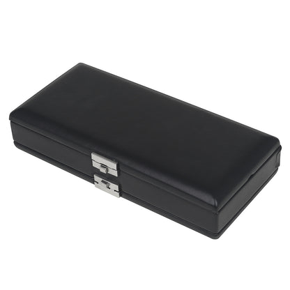 Professional Double Oboe Reed Case – 20-Reed PU Leather Storage with Shockproof Design & Metal Lock (Black)