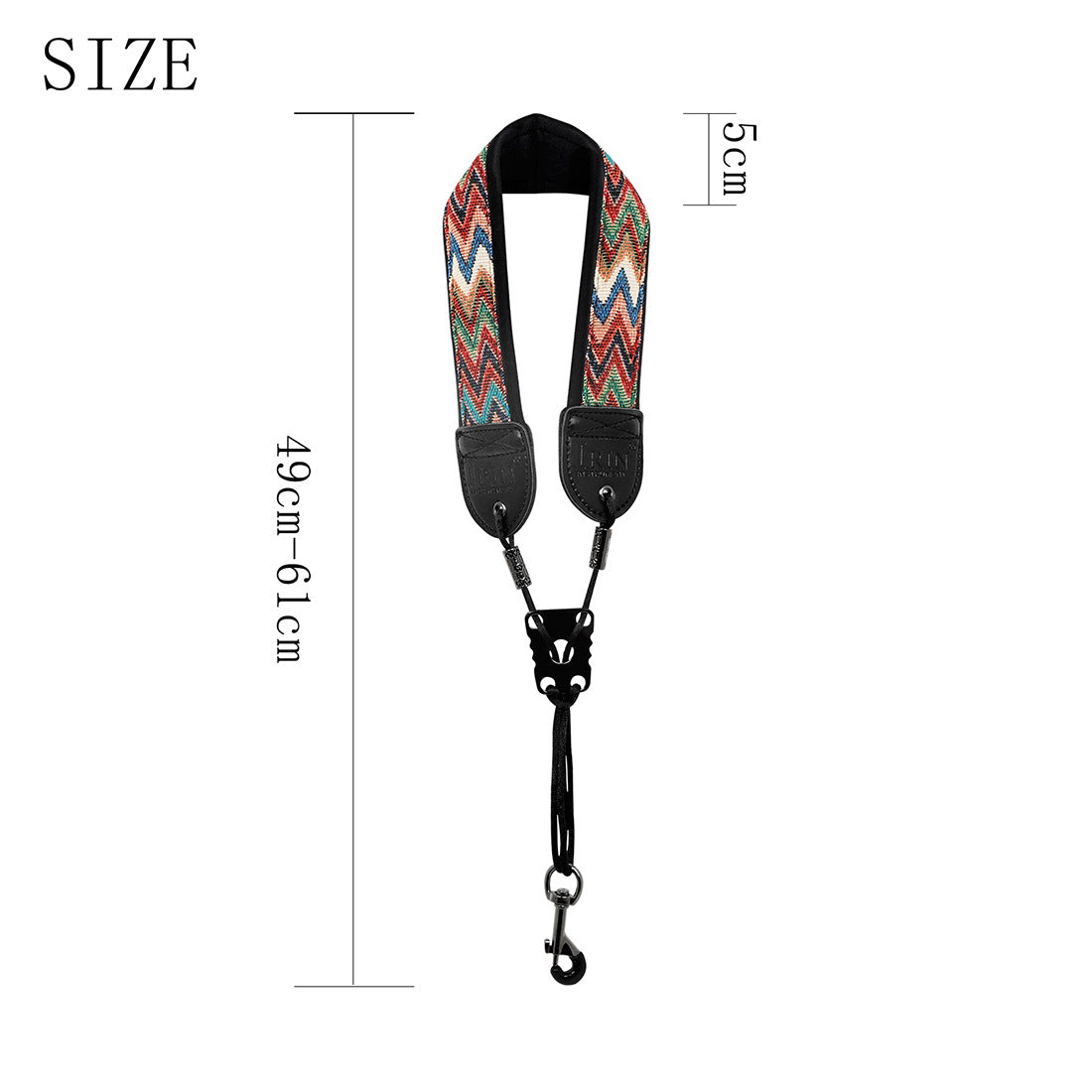 Adjustable Cotton Saxophone Neck Strap – Padded Lining, Double-Stitched with Metal Swivel Hook (Alto/Tenor)