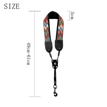 Adjustable Cotton Saxophone Neck Strap – Padded Lining, Double-Stitched with Metal Swivel Hook (Alto/Tenor)