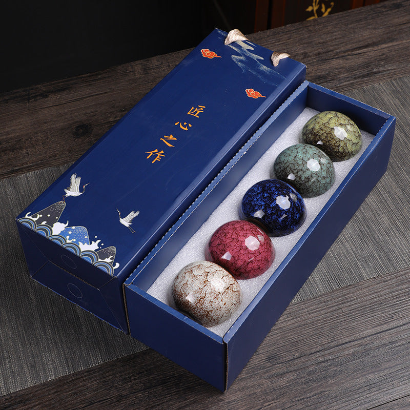Jian Zhan Tea Cups Set – Natural Glaze Transformation, Dragon Egg & Bamboo Hat Cups, Ceramic Gongfu Tea Set with Gift Box