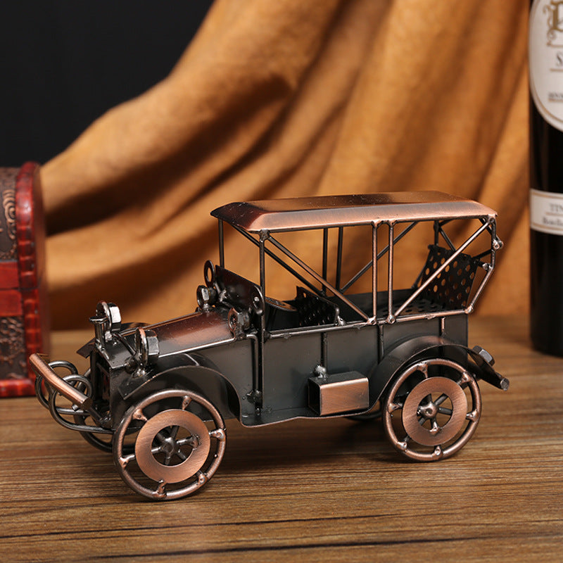 Retro Automobile Model – Creative Vintage Car Decoration for Living Room, Office, and Shelves
