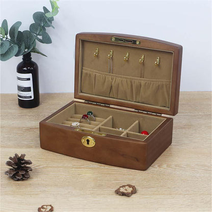 Vintage Jewelry Box - Elegant Wooden European Style Jewelry Organizer, Luxury Handcrafted Storage Case