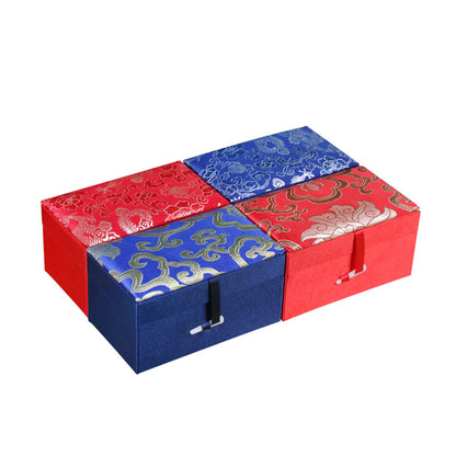 Elegant Retro Brocade Jewelry Box - Store Your Treasures in Style