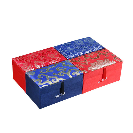 Elegant Retro Brocade Jewelry Box - Store Your Treasures in Style