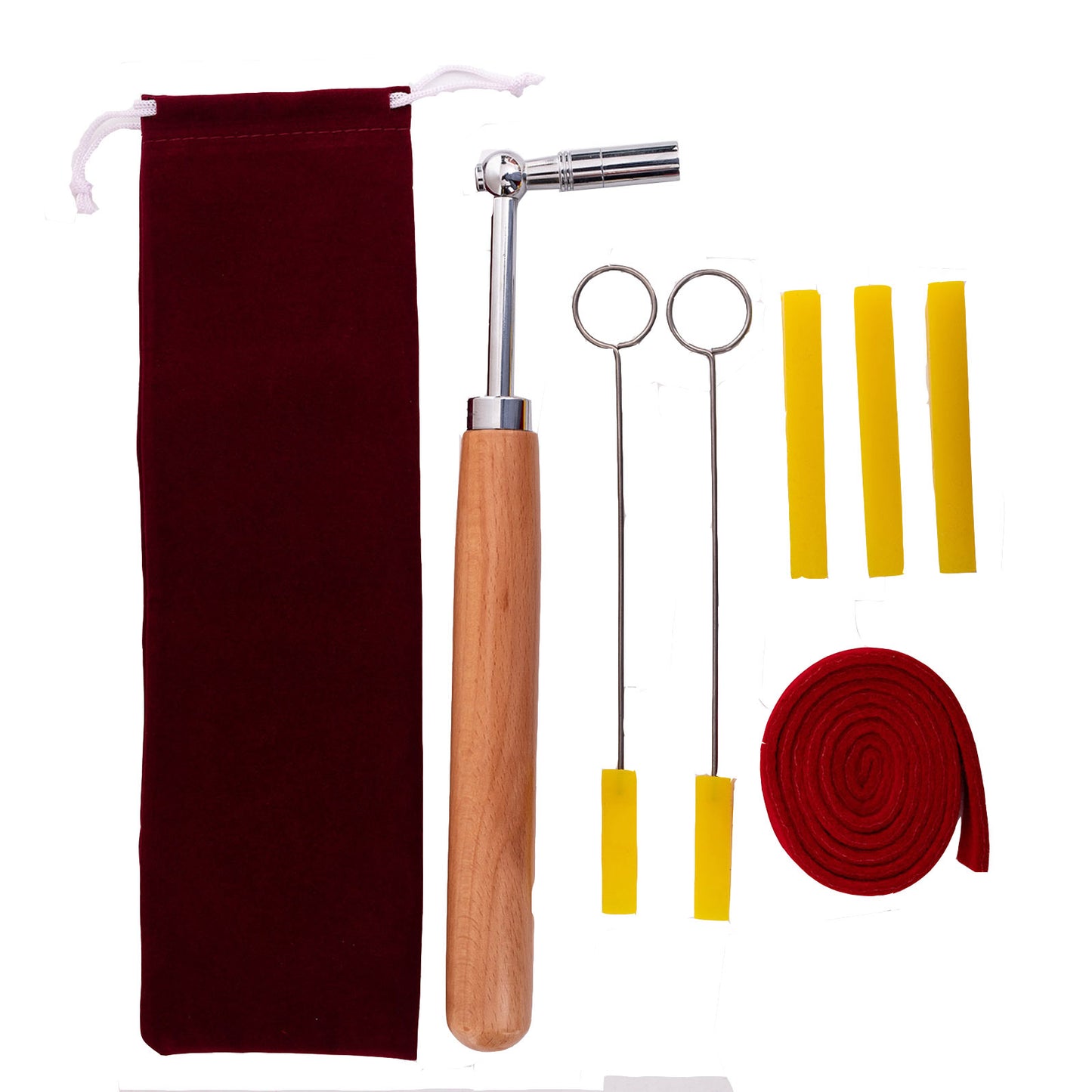 Professional 8-Piece Piano Tuning Kit | Durable Steel Tools with Storage Bag