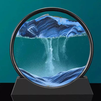 3D Liquid Sand Display – Mesmerizing Sand Art Sculpture for Desk, Living Room, and Office