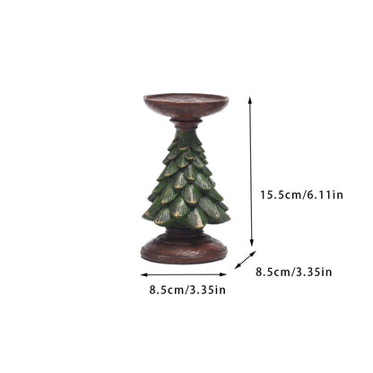 Christmas Tree Candleholder Sculpture for Living Room Decoration