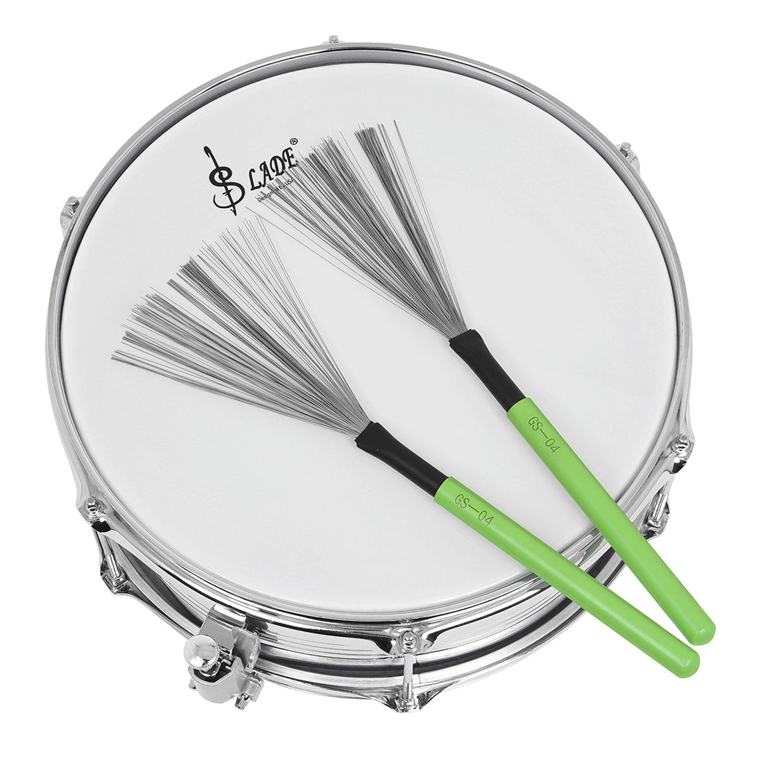 High Carbon Steel Drum Brushes with Maple Wood Handle – 5-Color Durable Percussion Brushes for Cajon, Drums & More