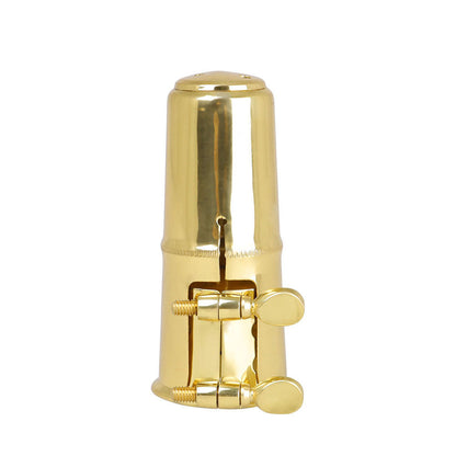 Saxophone Ligature & Cap Set – Engraved Brass Mouthpiece Accessories for Alto/Tenor Sax