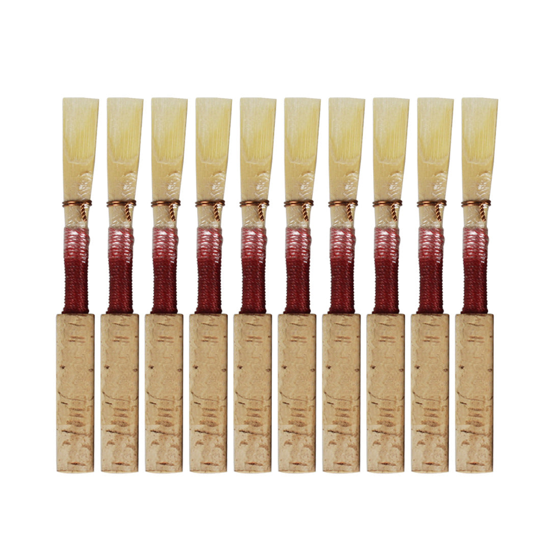 Handmade Oboe Reed with Cork & Plastic Case – Natural Cane Reed, Red/Black Thread (Professional Oboe Accessories)