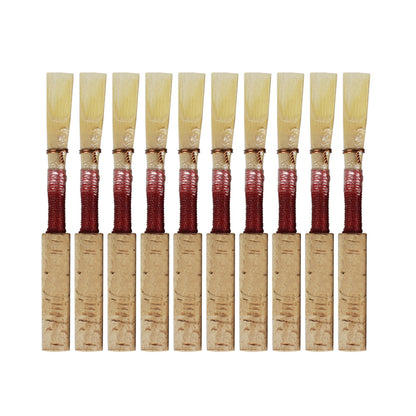 Handmade Oboe Reed with Cork & Plastic Case – Natural Cane Reed, Red/Black Thread (Professional Oboe Accessories)