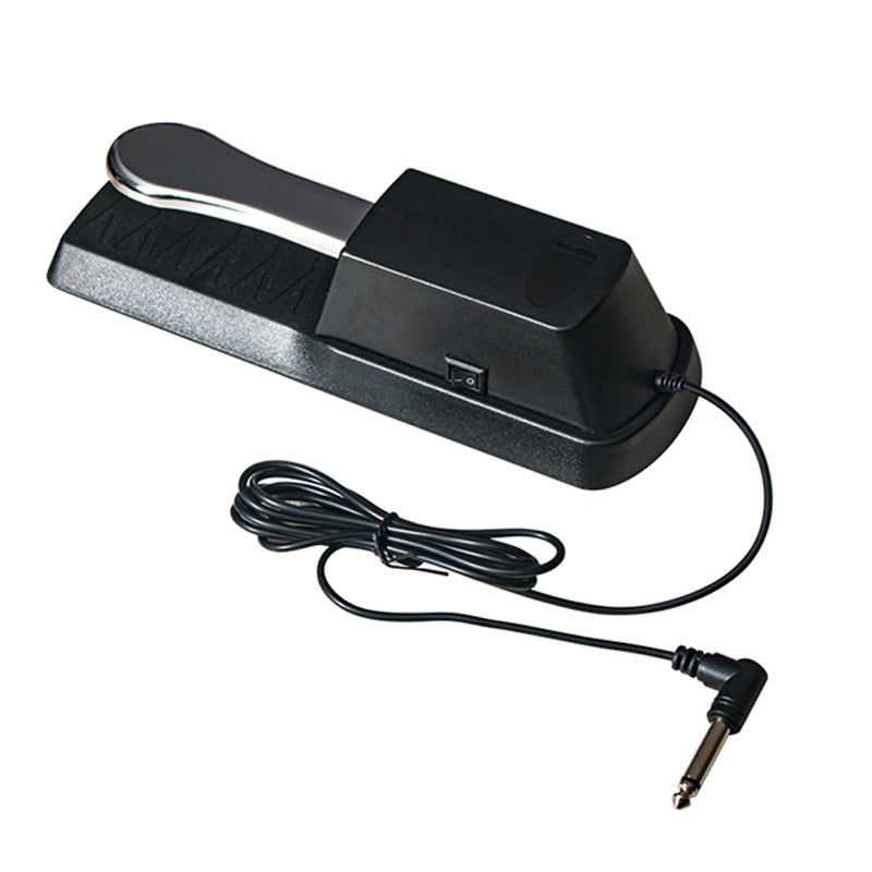 Universal Metal Sustain Pedal for Digital Pianos/Keyboards - Noise-Free with Non-Slip Base (7.5x23x6cm, 400g)