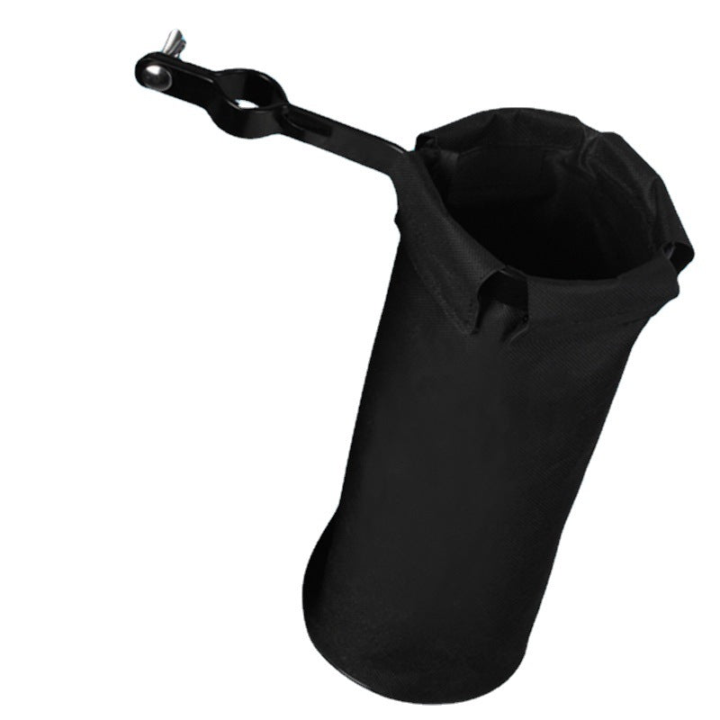 Oxford Fabric Drum Stick Holder – Metal Clamp & Rust-Proof Design, Portable Water-Resistant Stick Tube (Black)