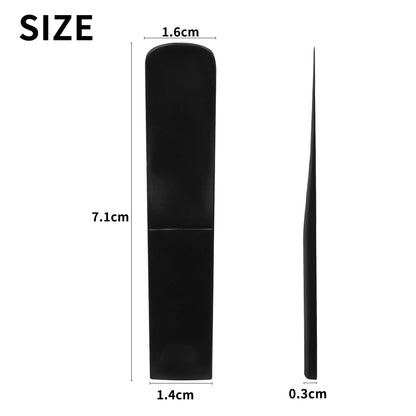2.5 Strength Resin Saxophone/Clarinet Reeds – Pre-Cut No-Trimmings Reeds 3-Color Pack (Black/White/Yellow) – Weatherproof Synthetic Reeds