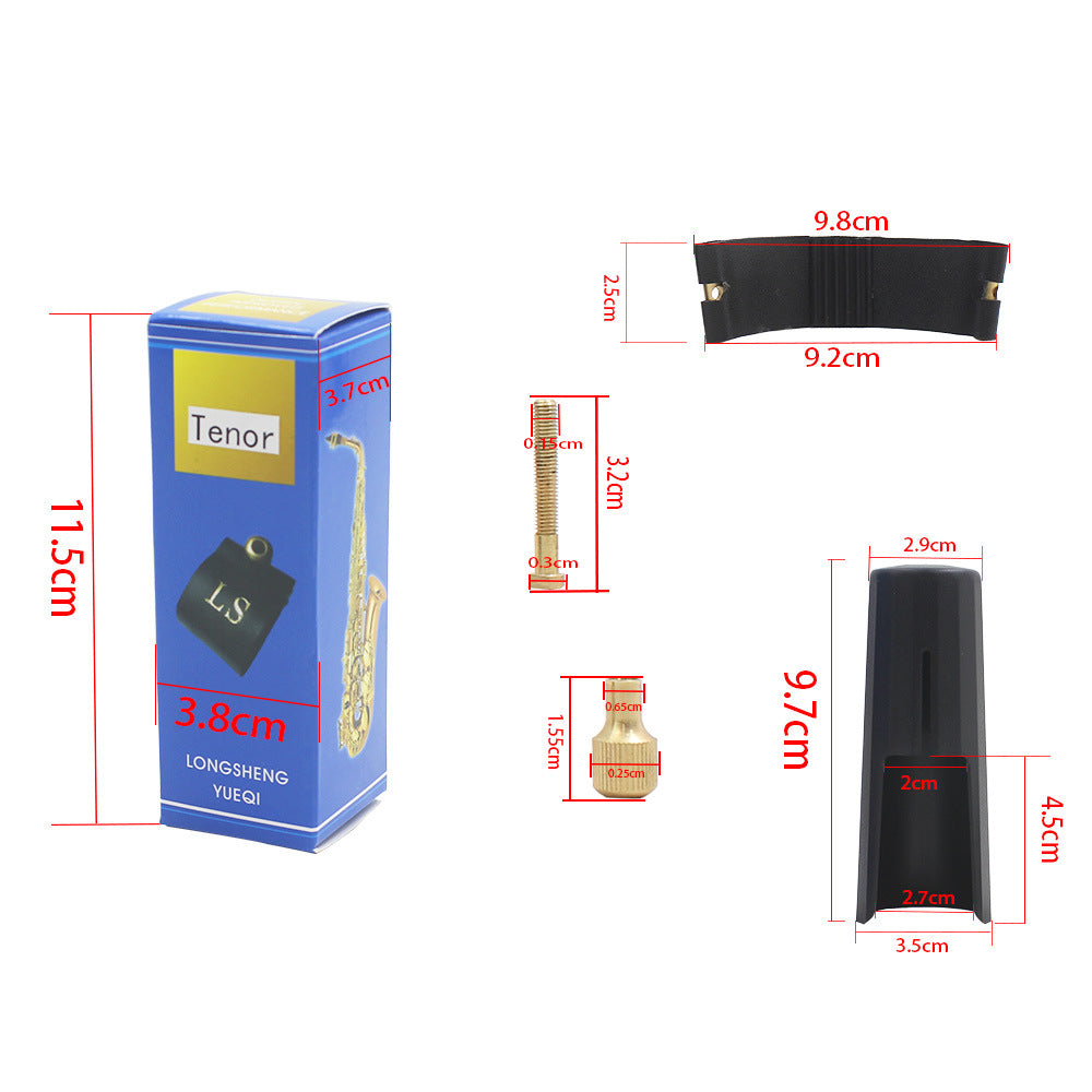 Professional Saxophone Ligature & Cap Set – Universal Fit for Tenor/Alto/Soprano (Leather & PVC) – Air-Tight Grip for Pure Tone Projection