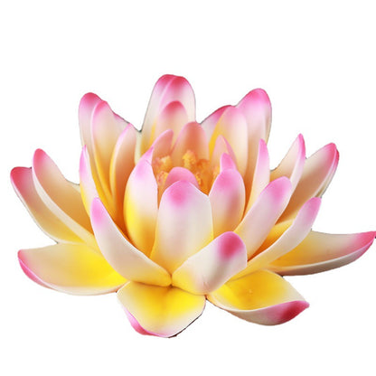 Handmade Ceramic Lotus Incense Holder - Zen Home Altar Decor with Leaf Base (14.5cm Flower, 600g Total)