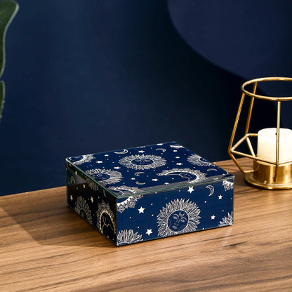 Sun, Moon & Stars Jewelry Box - Unique Tarot-Themed Jewelry Organizer, Stylish Storage Box